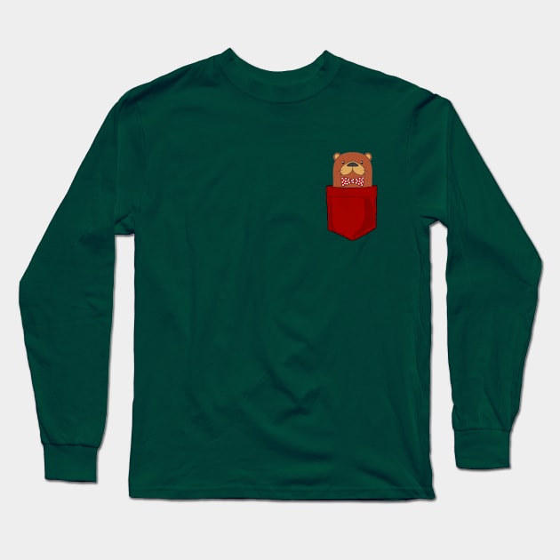 Pocket Otter Long Sleeve T-Shirt by JKA